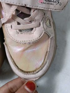 Girl&#39;s Pink &#34;Kisses&#34; Sneakers