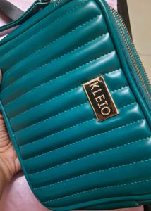 Stylish Teal Crossbody Sling Bag