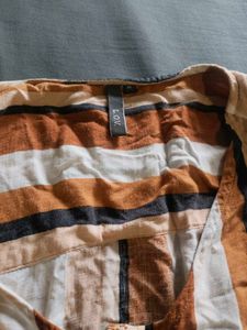 Striped Button-Front Dress