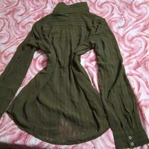 Sheer Olive Shirt