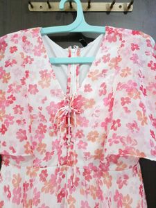 Flared Floral Dress