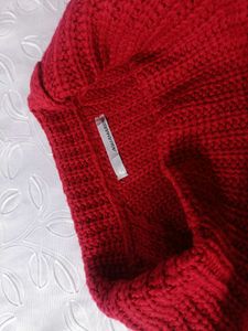 Chic Red Off-Shoulder Sweater