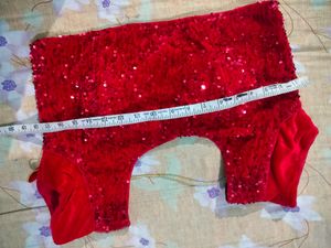 Red Velvet Padded Blouse