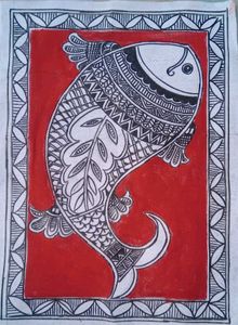Madhubani Fish Painting