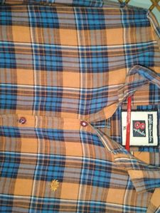 Shirt -oranage &amp;Blue Combination
