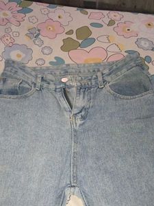 Light Wash Straight Leg Jeans