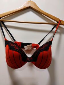 La Senza  Red And Black Bra