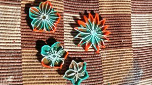 Resin Tricolor Flower Set