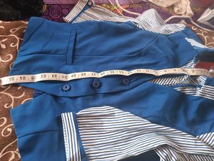 Blue Vest with Striped Shirt