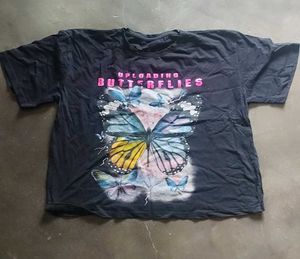 Butterfly Graphic T-shirt Croptop Types
