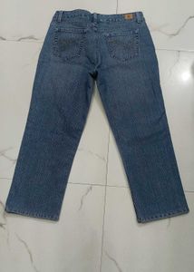 Blue Denim Capri Jeans