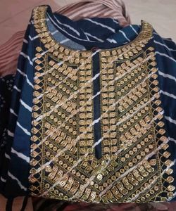 Elegant Navy Blue Kurta Set