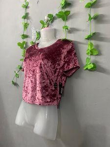 Velvet Crop Top Unique Pieces