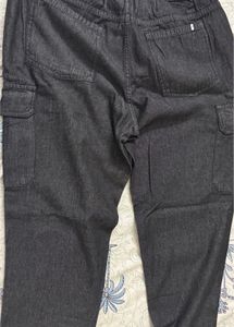 Denim Cargo Pants