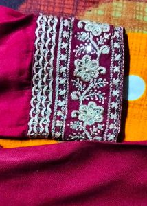 Libas women maroon straight kurti 🌻
