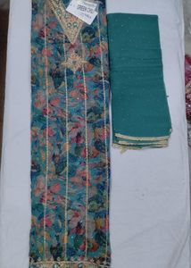 Floral Print Unstitched Suit Fabric