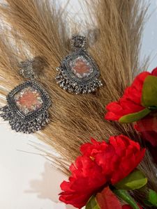 Oxidized Jhumka Earrings