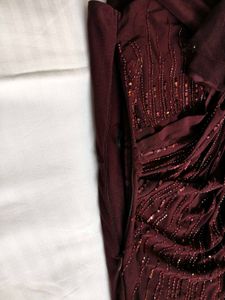 Kazo One Shoulder Embellished Drape Maxi Dress