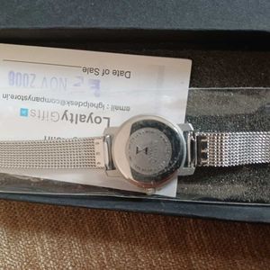 Libra zodiac Silver Mesh Watch for women