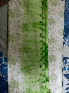 Green Floral Dupatta