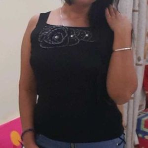 Black Party Wear New Sleeveless Top