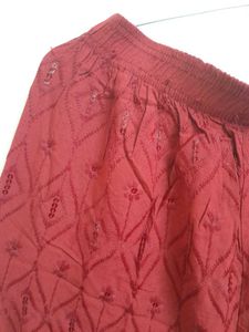 Cherry Coloured Dark Plazzo