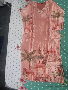 Party Wear Kurta Set With Fabric Chinon