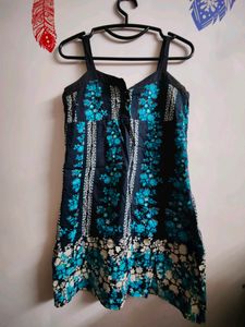 Pure Cotton Printed Mini Dress/Top