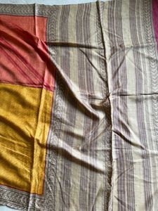 100% Pure Mulberry Silk Colour Block Saree