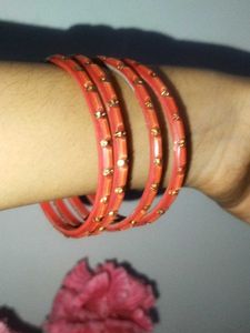 Red &amp; Gold Bangle Set