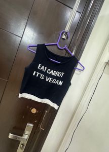 Eat Carrot Vegan Crop Top