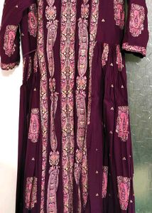 Elegant Purple Printed Kurta