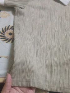 Stylish Collared Short Sleeve Top