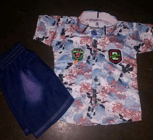 Boy's Floral Shirt & Shorts Set