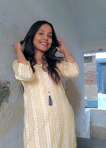 Beautiful Nude A Line Cotton Blend Kurta