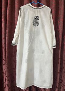 White Embroidered Kurti
