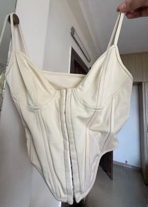Beige Corset Tank Top