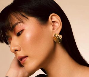 Statement Gold Geometric Earrings