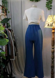 Blue Flared Pants