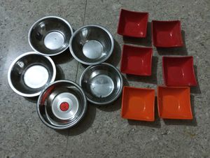 Mixed Bowl Set - Metal & Square Dishes