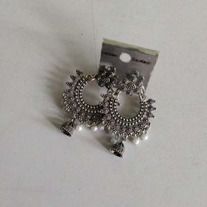 Pack Of 2 Oxidised Jhumka