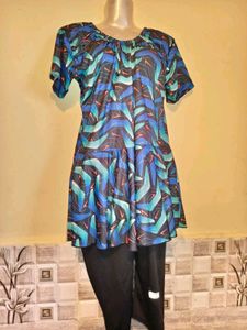 Patterned Tunic & Pants Set Large/ XL Size