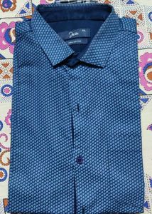 Navy Blue Patterned Shirt - XXL