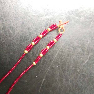 22k Pure 4+4=8 Gold Moti Handmade Kaan Chain 1pair