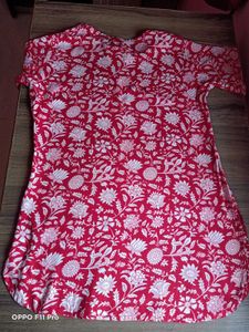 Red Floral Kurta