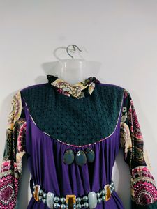 Purple Printed Dresses (Women's)