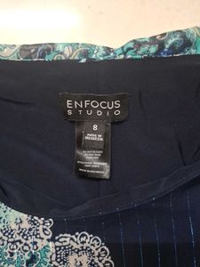 Chic Blue Print Top