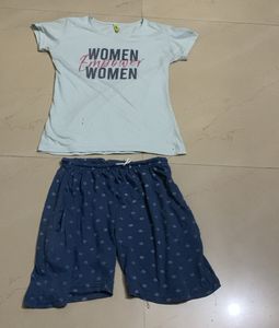Teashirt And Shorts For Girls