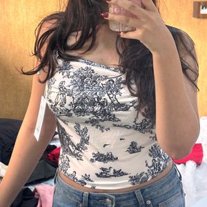 aesthetic pinterest floral tank top