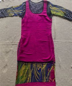 Pink Floral Embroidered Kurta